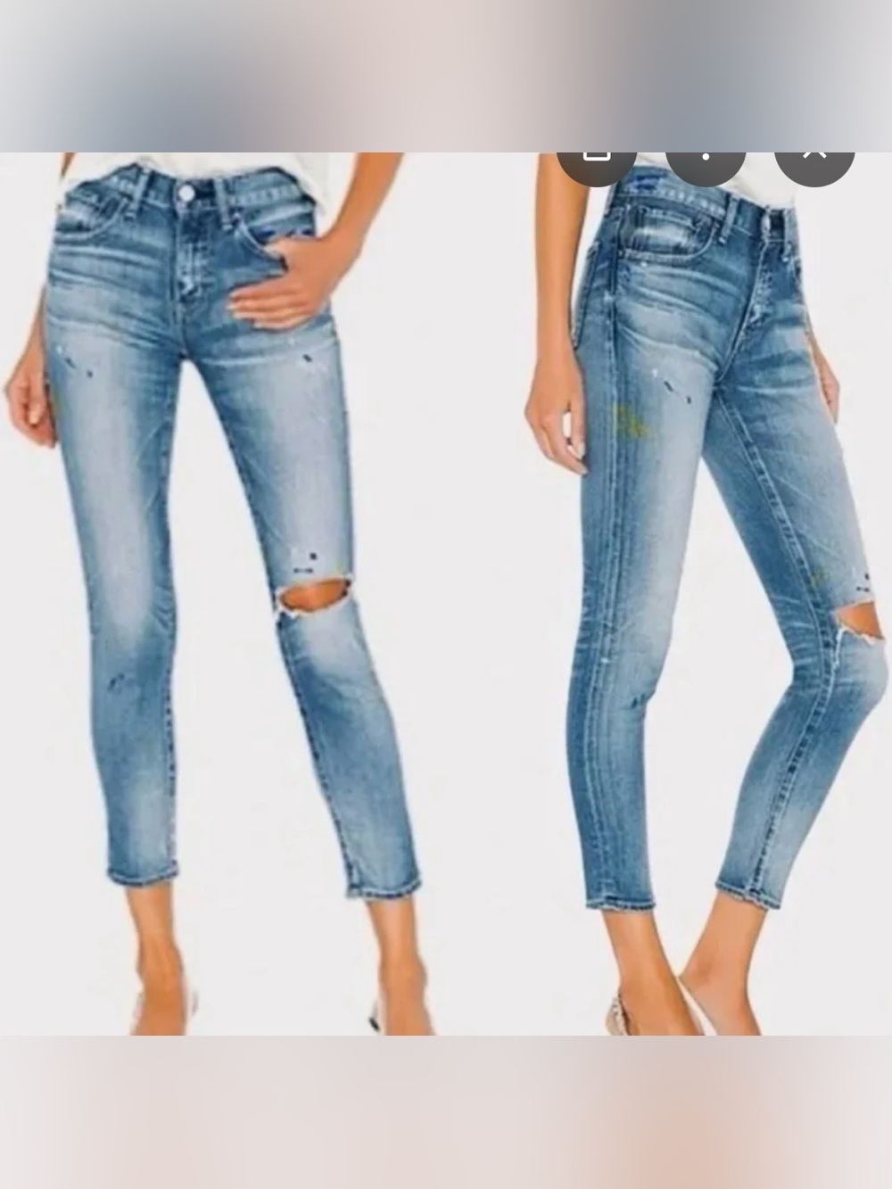Moussy Light Wash Distressed Skinny Jeans - Women